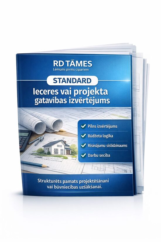 🔵 STANDARD — Ieceres vai projekta gatavības izvērtējums